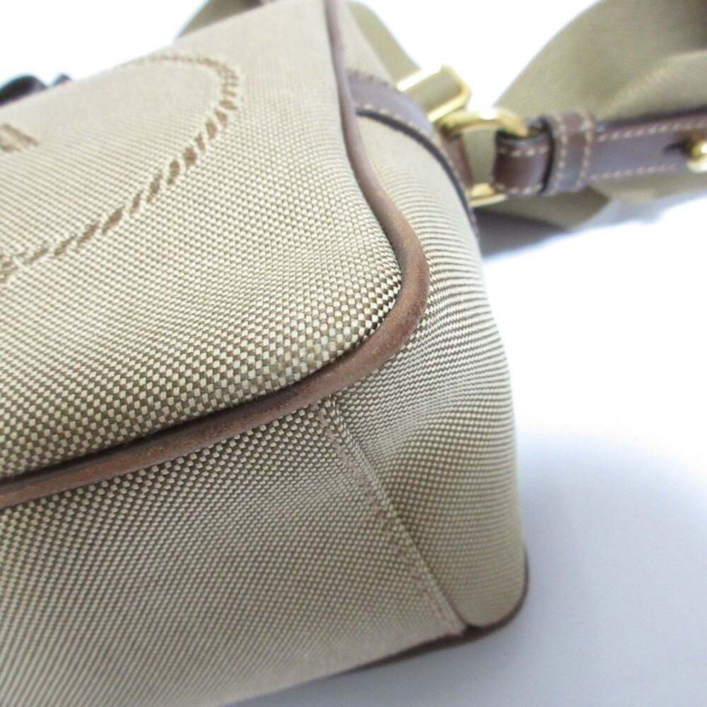 PRADA Cream Canvas Shoulder Bag - Picture 12 of 16
